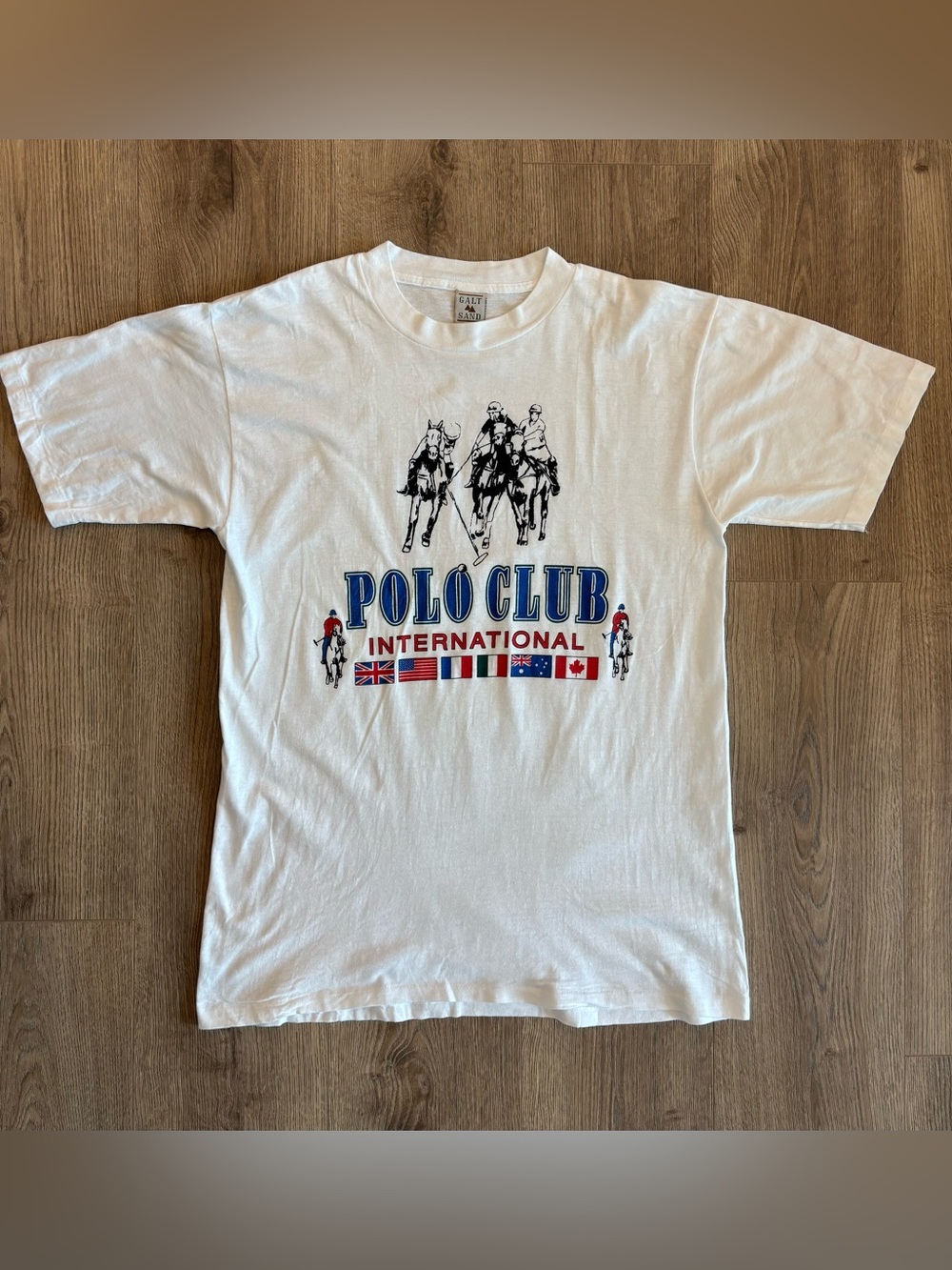 Vintage Made in USA Polo Club International Galt Sand T Shirt